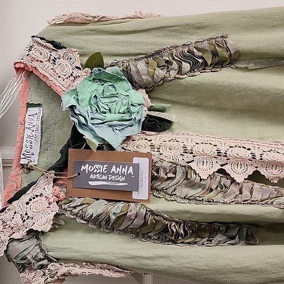 OOAK MOSSIE ANNA ARTISAN DESIGN Ladies Sleeveless Duster OOAK - Picture 2 of 3